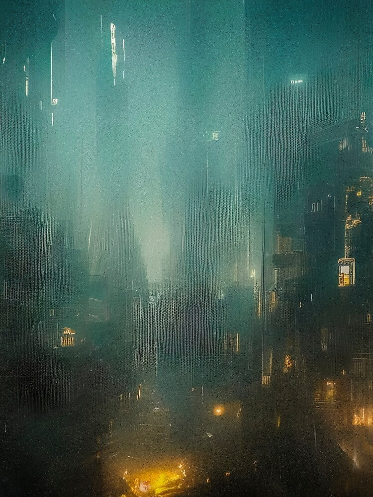 Deckar's City - A Sci-Fi Painting by Adrian I Barnett