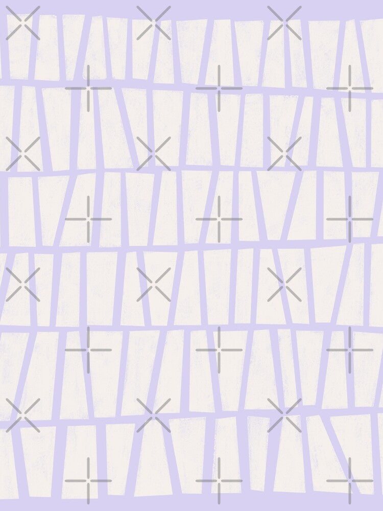 Abstract cell geometric pattern (beige-purple) by Aimio
