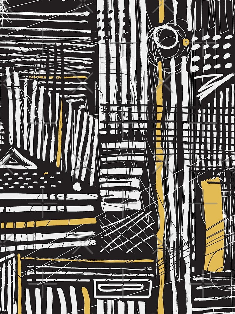 Retro Reverie: Mid-Century Modern Lines Pattern by samutsariatbpa