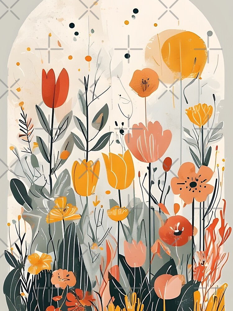 Light Wildflower Arch Botanical Illustration by Neonyx2020