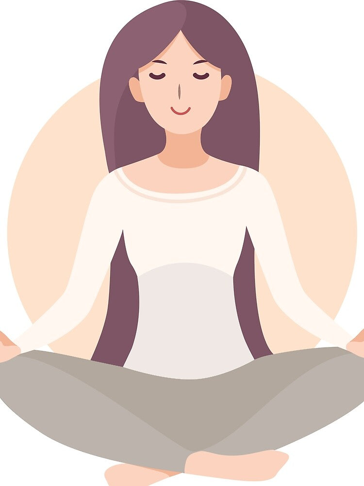 Meditating Girl in Yoga Posses by mocknet