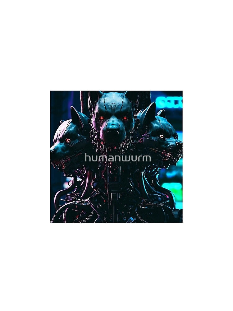Cyborg Cerberus Dystopian Cyberpunk by humanwurm