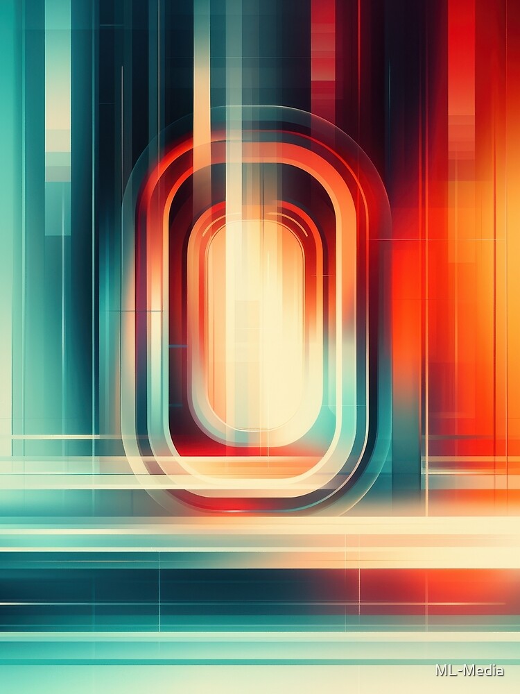 Abstract Neon Design With Circular Shapes by ML-Media