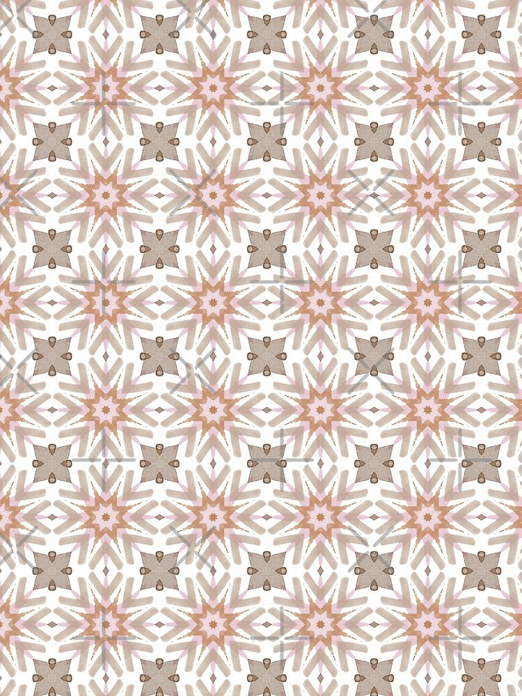 Neutral Boho Watercolor Pattern 1 Pink And Brown by QuestingPixel