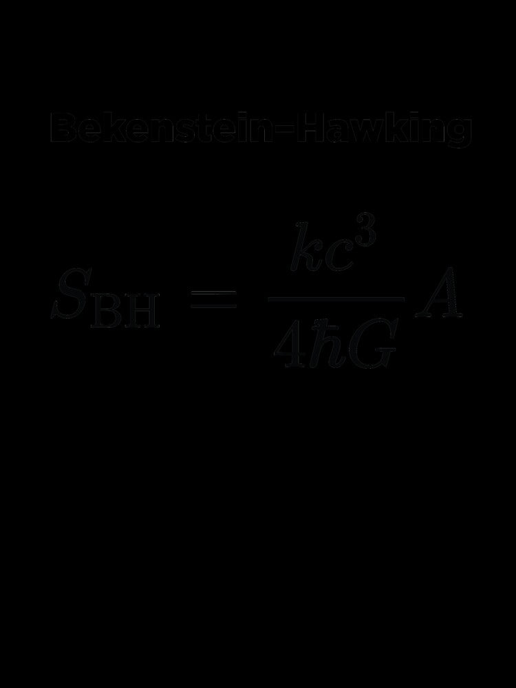Bekenstein-Hawking Formula by bald.design
