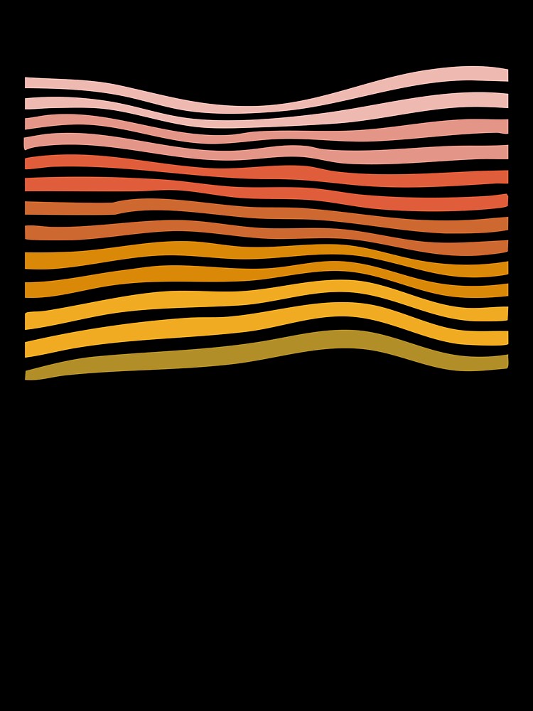 Modern Minimalist Waves Geometric Lines Retro Mid Century Warm Colors by This Is Riley