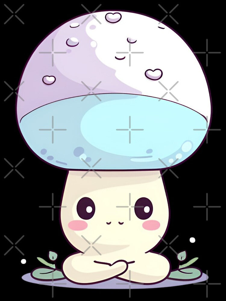 Cute Mushroom Yoga by Gilyglo