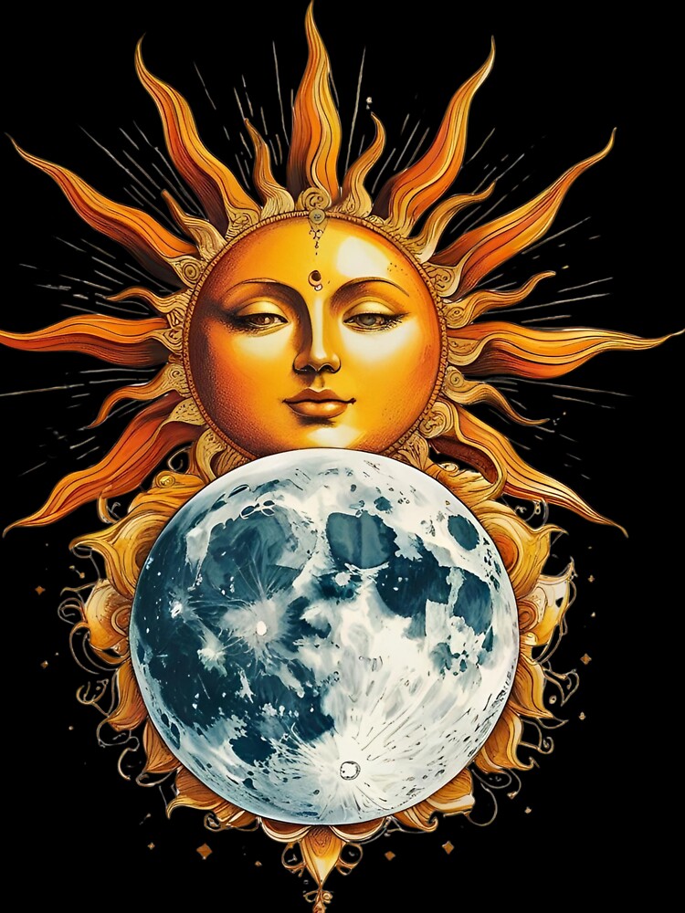 Sun hugging its moon by catcurio