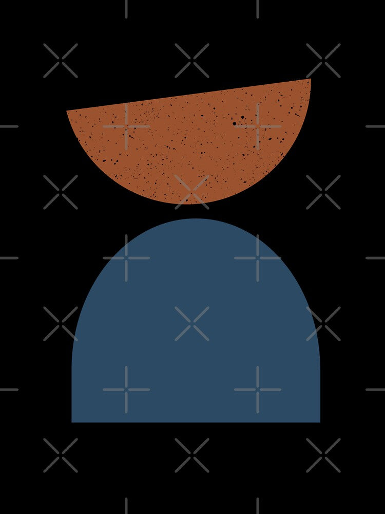 Unbalance Blue And Brown by ArunikaPrints