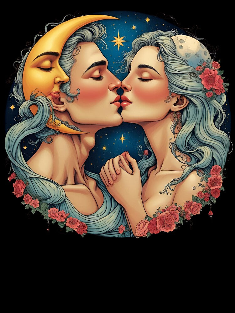 Sun and Moon as Lovers by catcurio