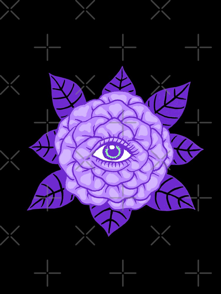 Purple Mystic Eye Flower by Strang3Shop