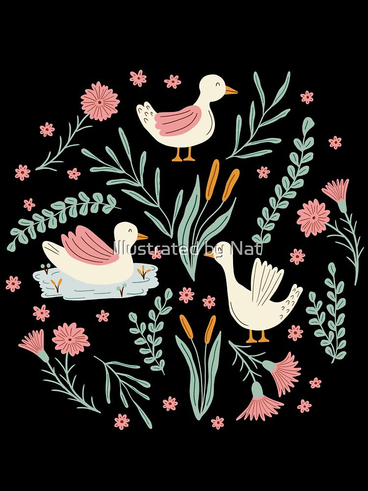Duck lake in green by Illustrated by Nat