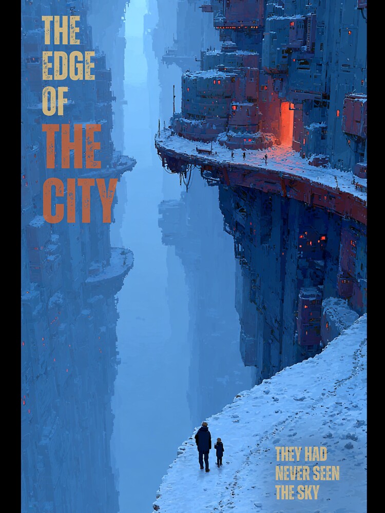 The Edge of the City  | Dystopian Sci-Fi Wall Art | Futuristic Cityscape | Mystery Archive Collection | Canvas & Framed Art by THE VESSEL ARCHIVE