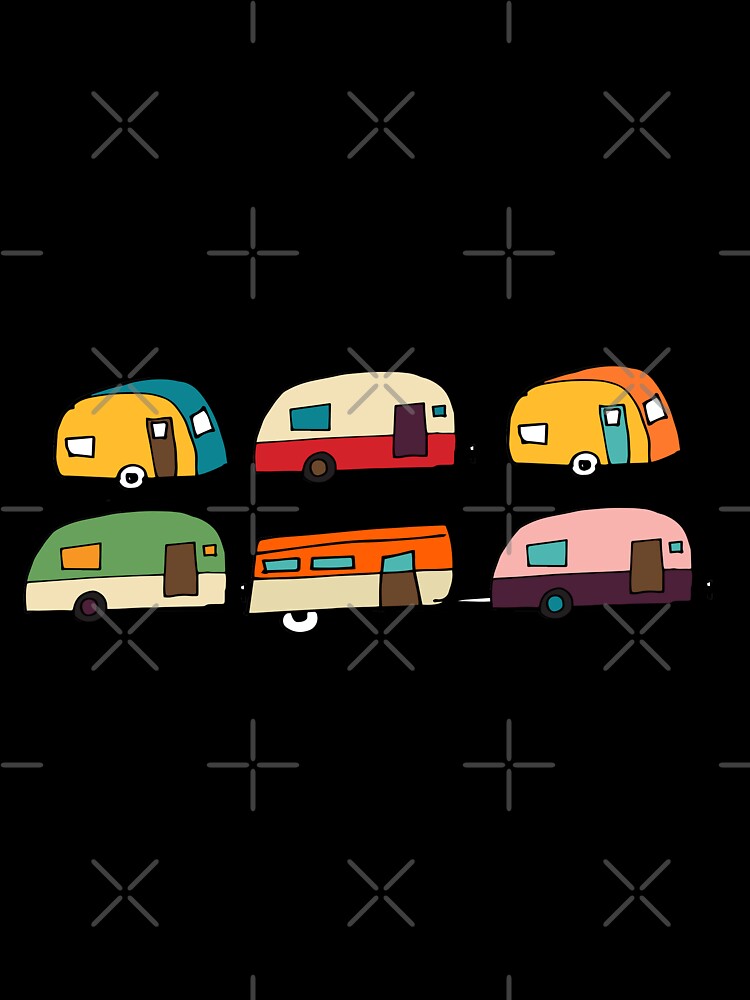 Retro Campers Teal #Midcenturymodern by susycosta