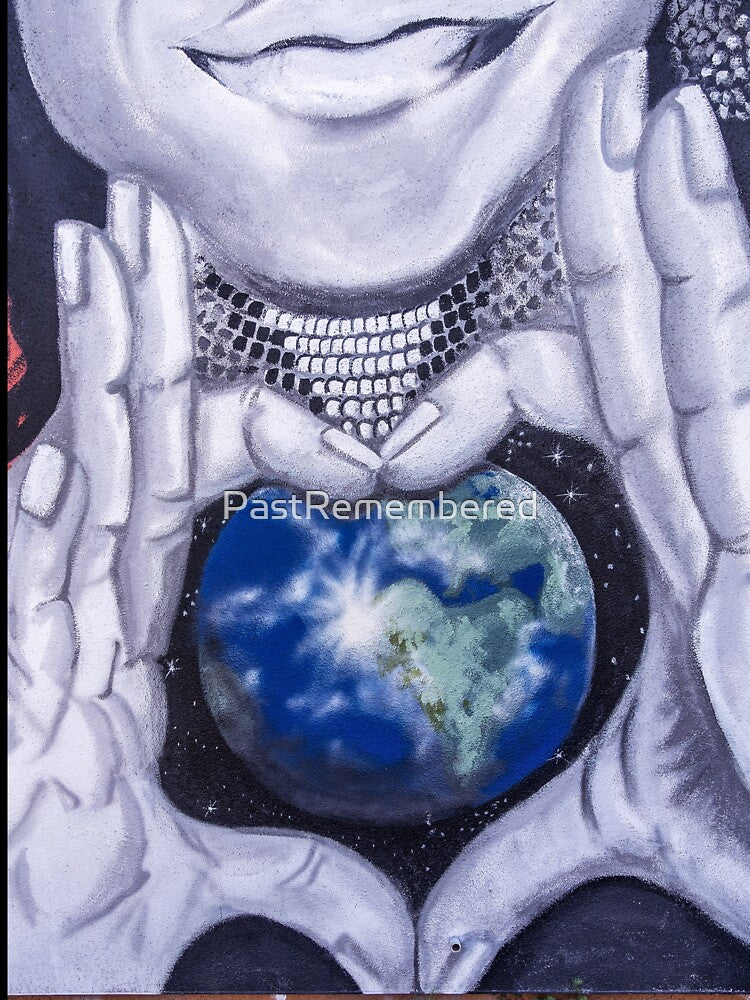 Mother Earth Love in Hands by Compass and a Camera