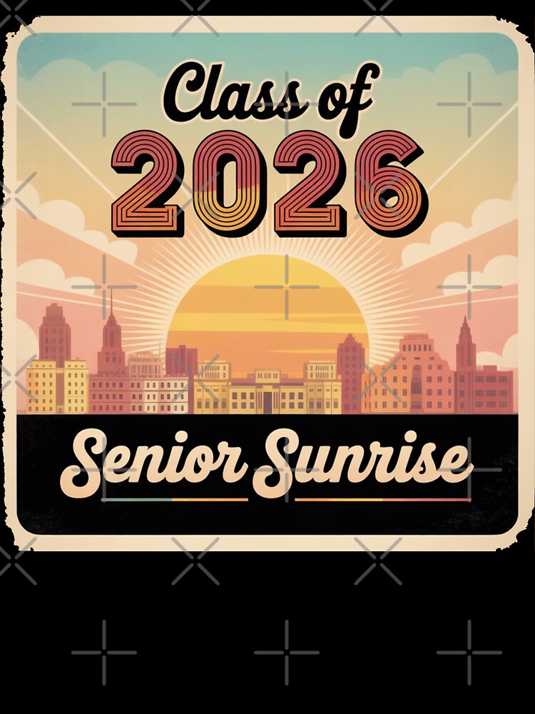 Class of 2026 Senior Sunrise Retro Vintage Poster Design by Prints-by-Olaf