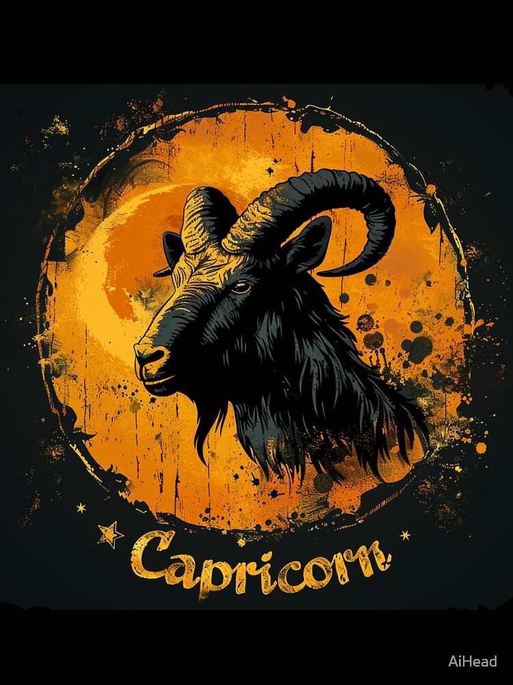 Grunge Style Capricorn Zodiac Sign by AiHead