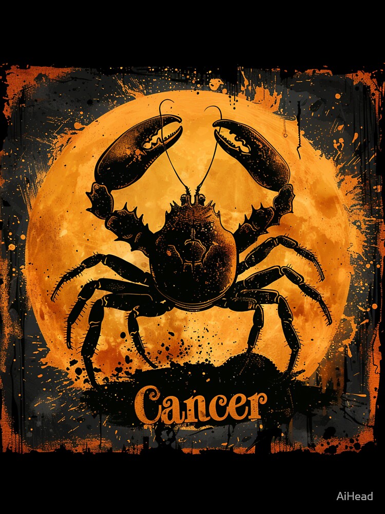 Grunge Style Cancer Zodiac Sign by AiHead