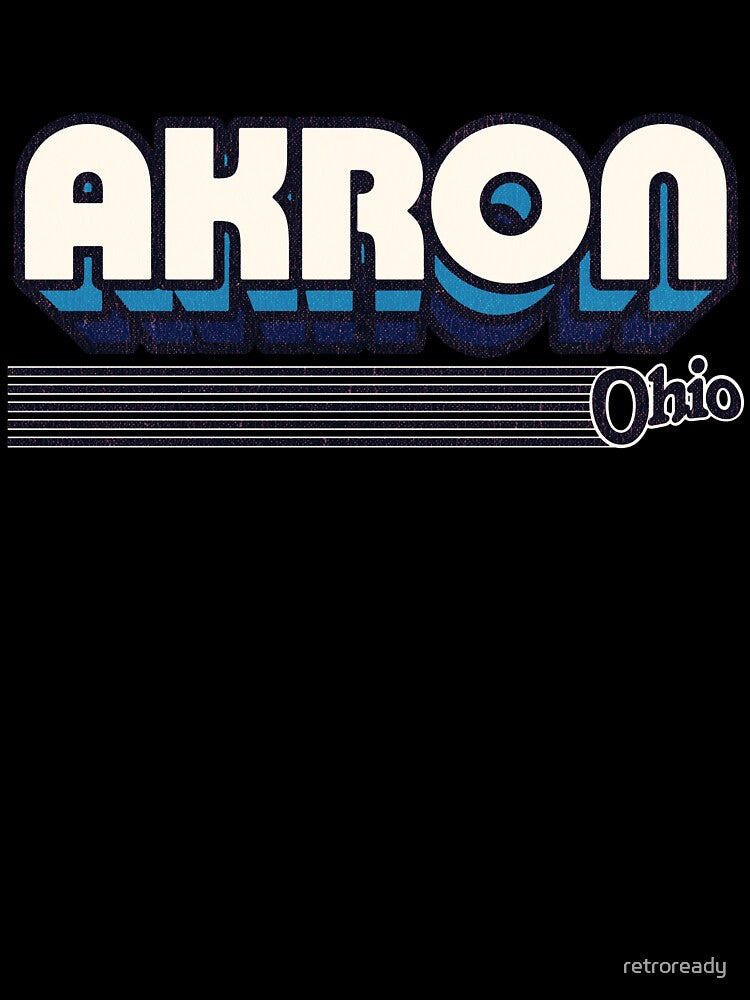 Akron, Ohio | Retro Stripes by retroready