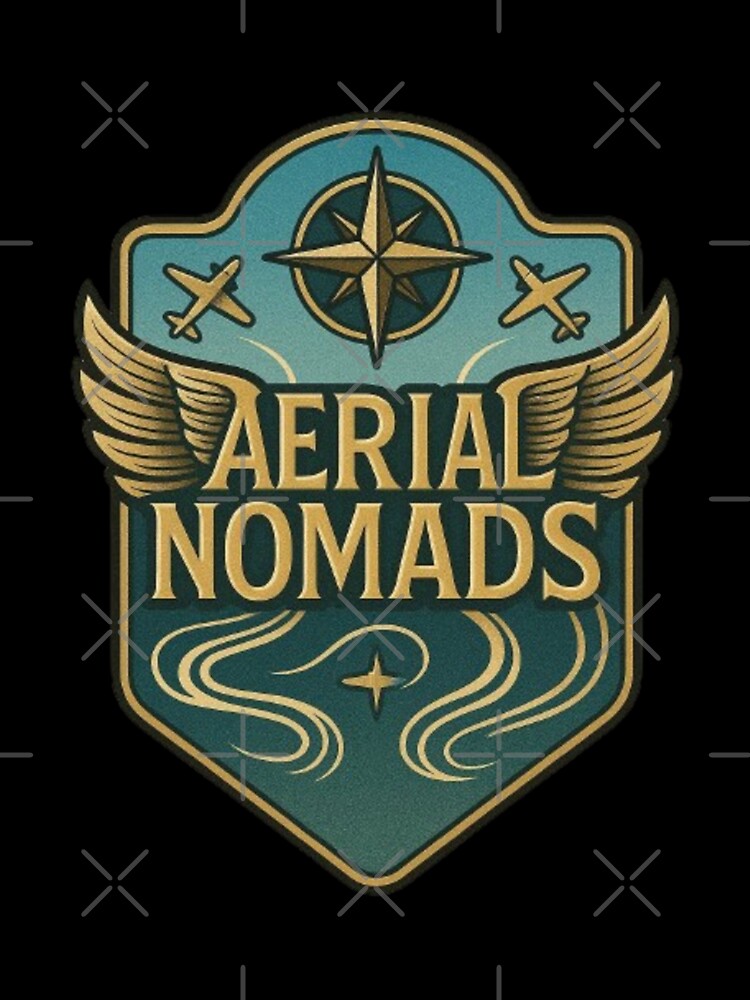 Aerial Nomads – Pilot Design | Airplane, Flight & Aviator Enthusiast by Typologystudios