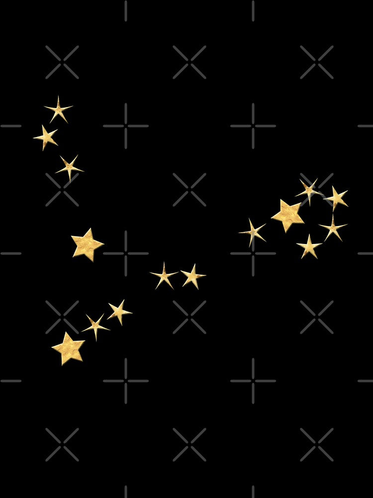 Pisces Golden Stars Constellation by Lelibeth