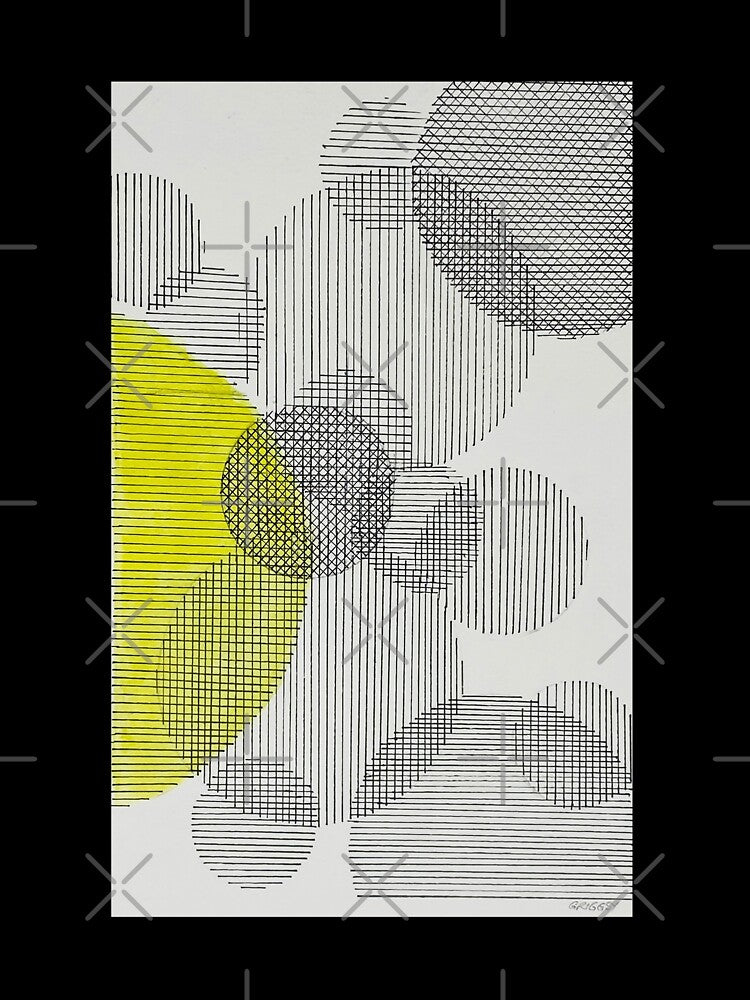 Abstract geometric composition lines overlapping mid century style by GriggsyArt
