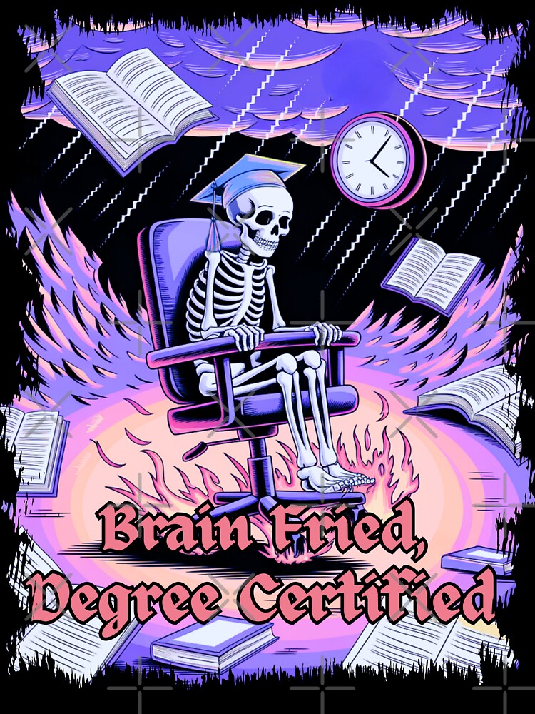 Brain Fried Degree Certified Skeleton Graduate by BlkFelineThrds