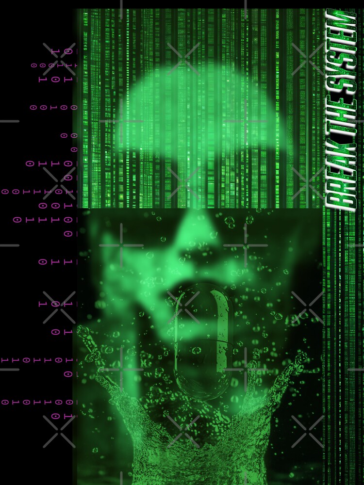 Break the System – Glitch Aesthetic Cyberpunk Woman Design by Deathcocoshots