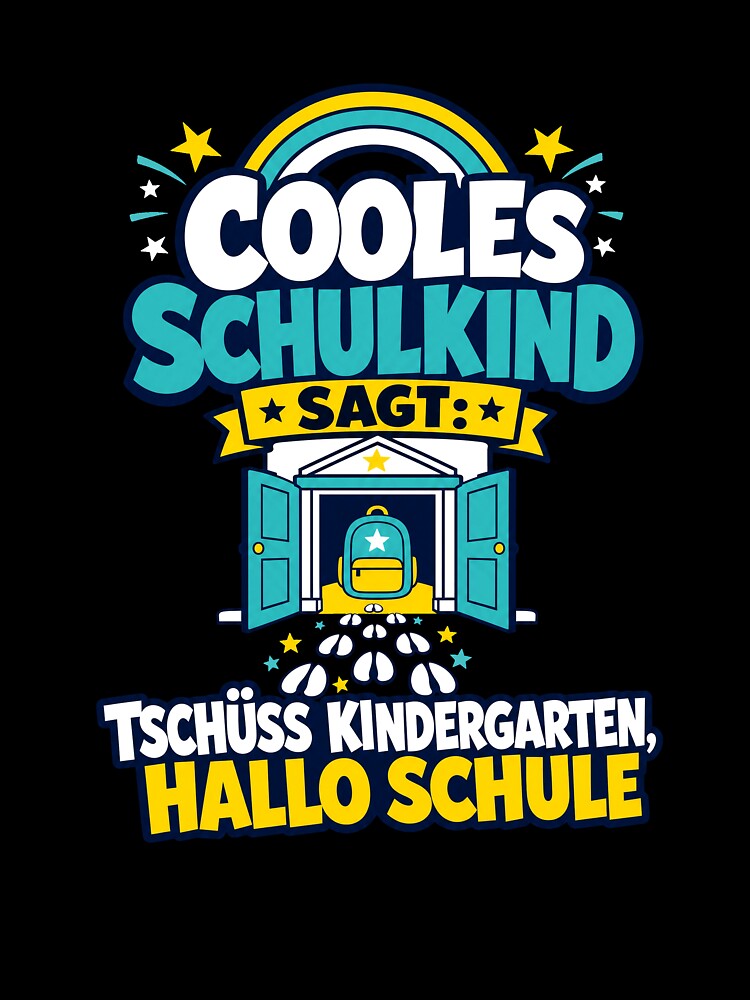 Unicorn First Day of School Cool Schoolchild Hello School by pirminio