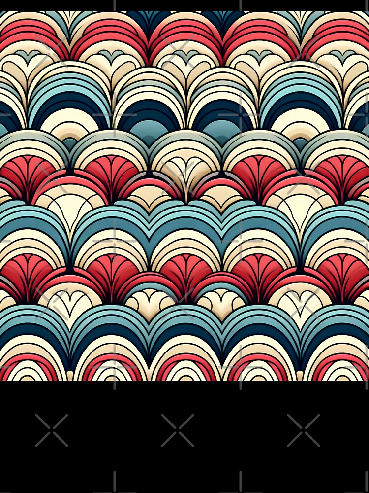 Retro Vintage Geometric Abstract Art 70s & 80s Color Palette by RadiantFoxTees