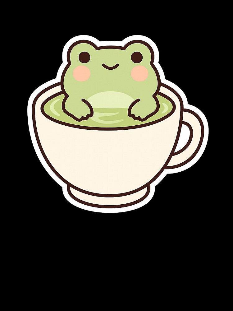 Cozy Matcha Frog Sticker by Tripconic