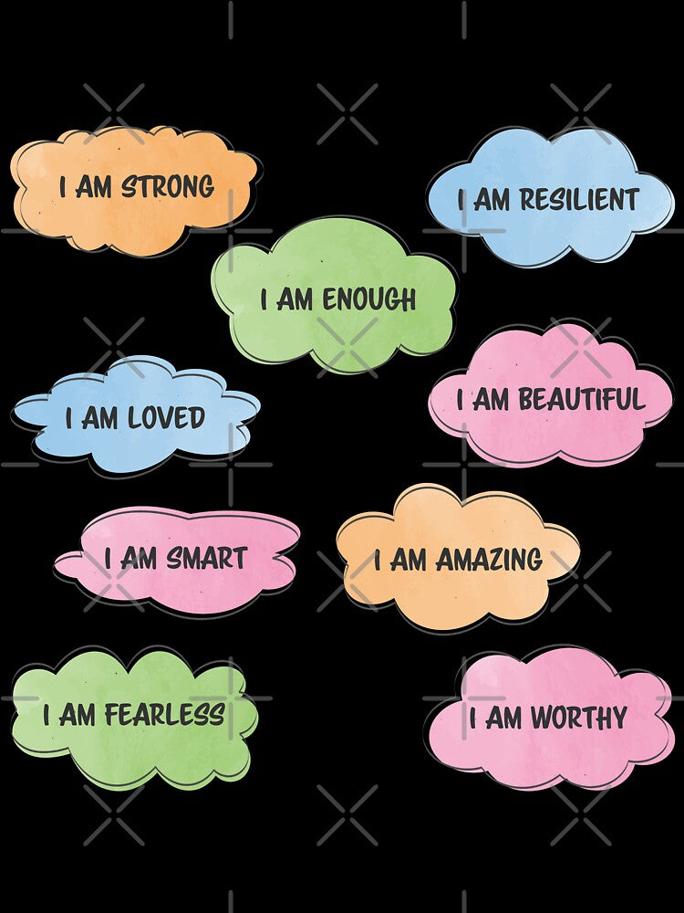 Copy of Сolorful watercolor clouds with positive affirmations by NataliaVVV