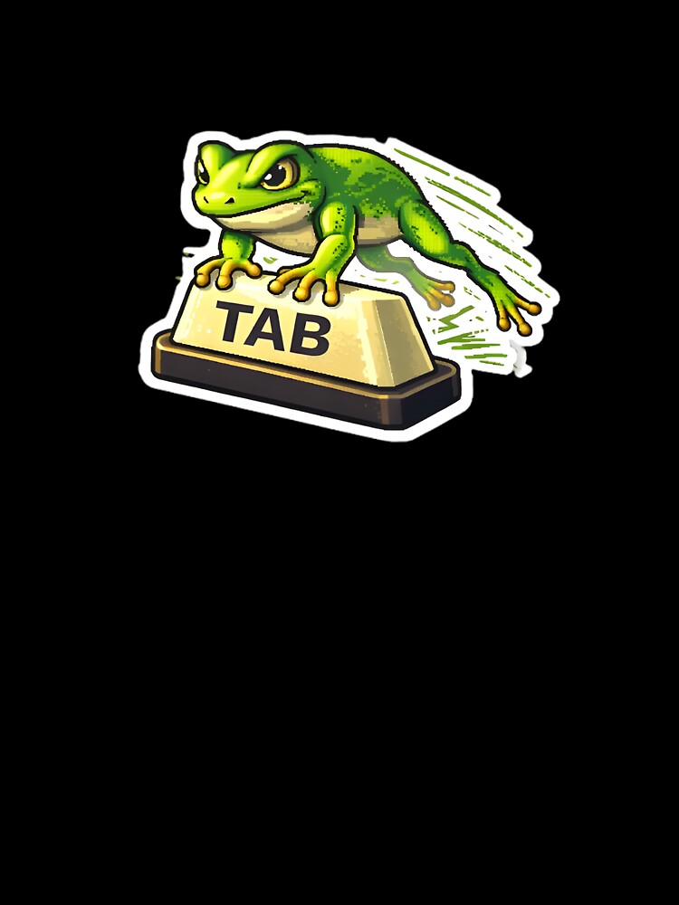 Funny Frog Tab Key – Keyboard Humor for Programmers by BriyaSol