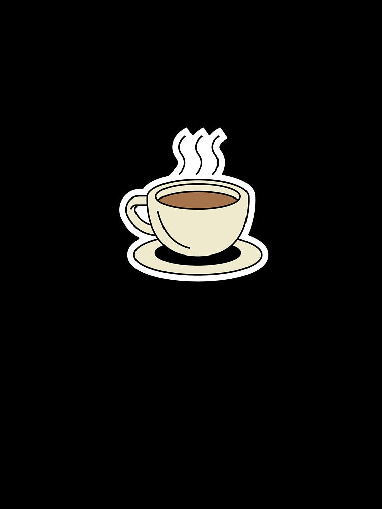 But First Coffee – Funny Coffee Quote T-Shirt Mug Sticker by QuirkyVibesByMe