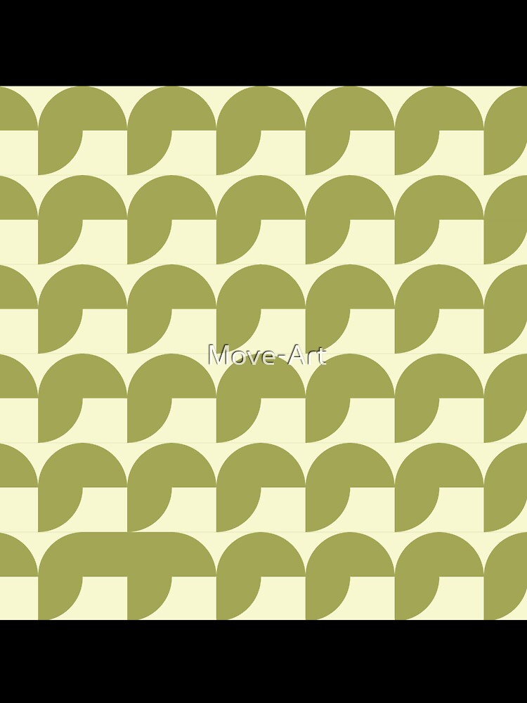 Semicircles Vintage Mid Century Revival color green yellow by Move-Art