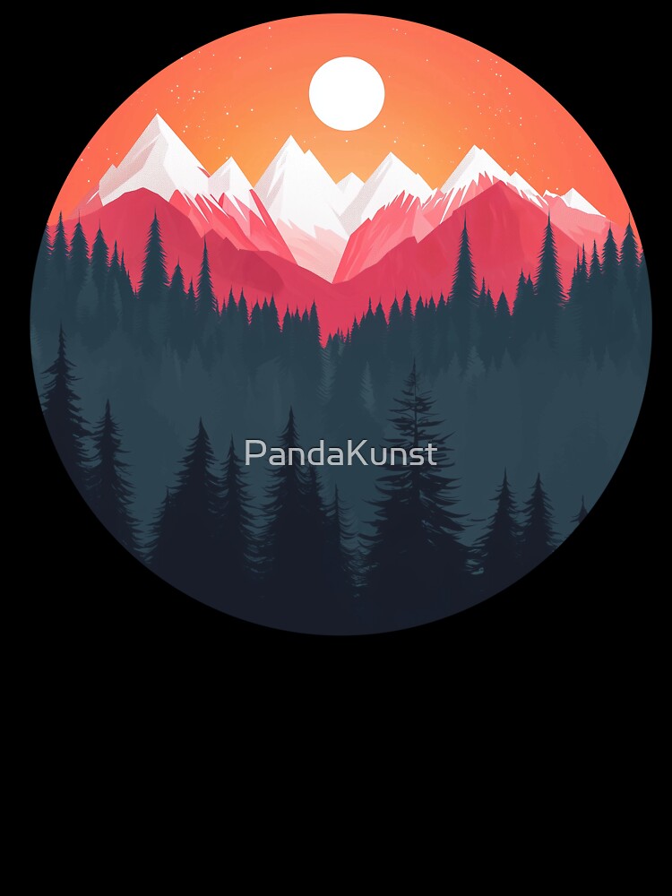 Minimalist Sunset Landscape Mountain National Park by PandaKunst