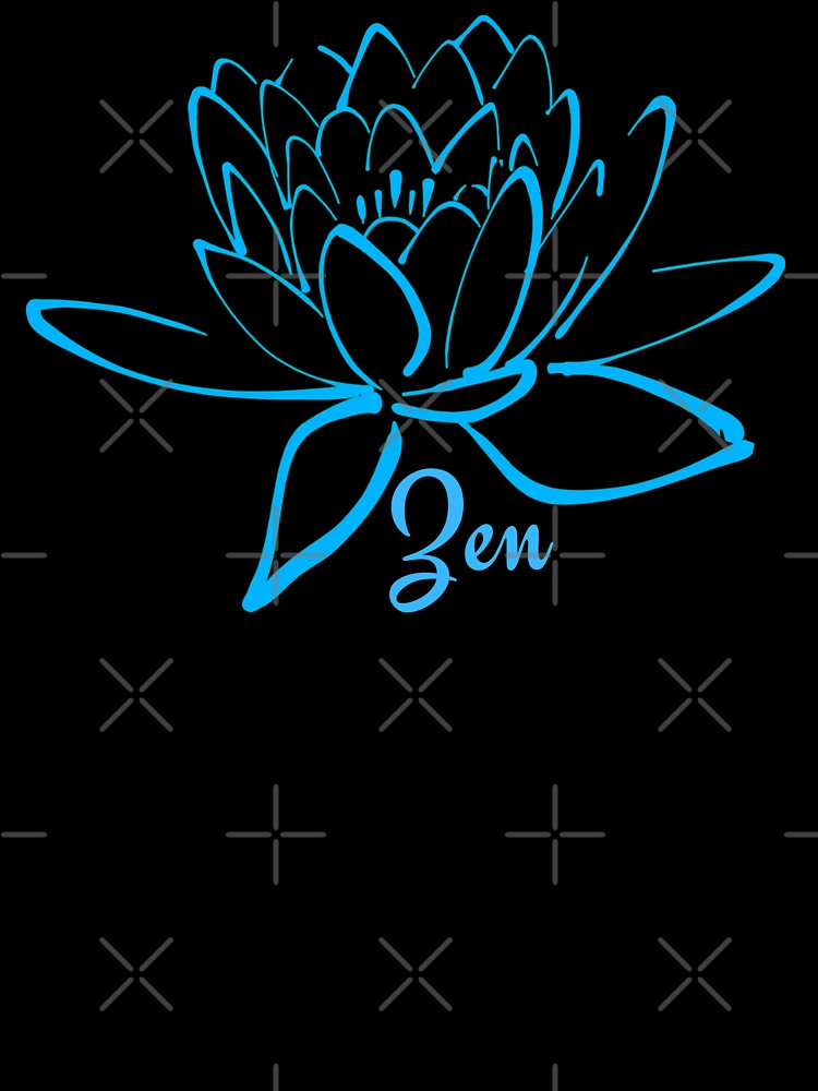 Lotus Zen Flower Light Blue - Yoga Meditation by Paulele