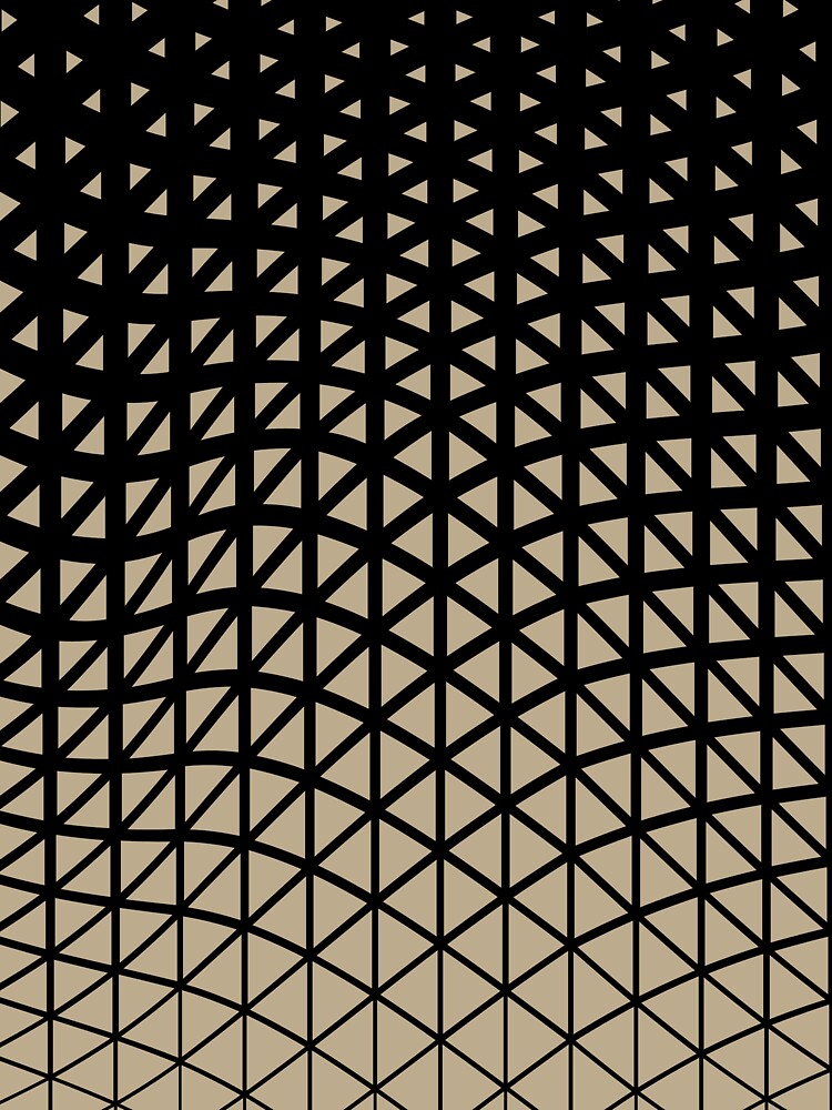 Black and Tan Triangle Wave Pattern Pairs DE 2022 Trending Color Bamboo Screen DE6193 by ColorOfTheYears