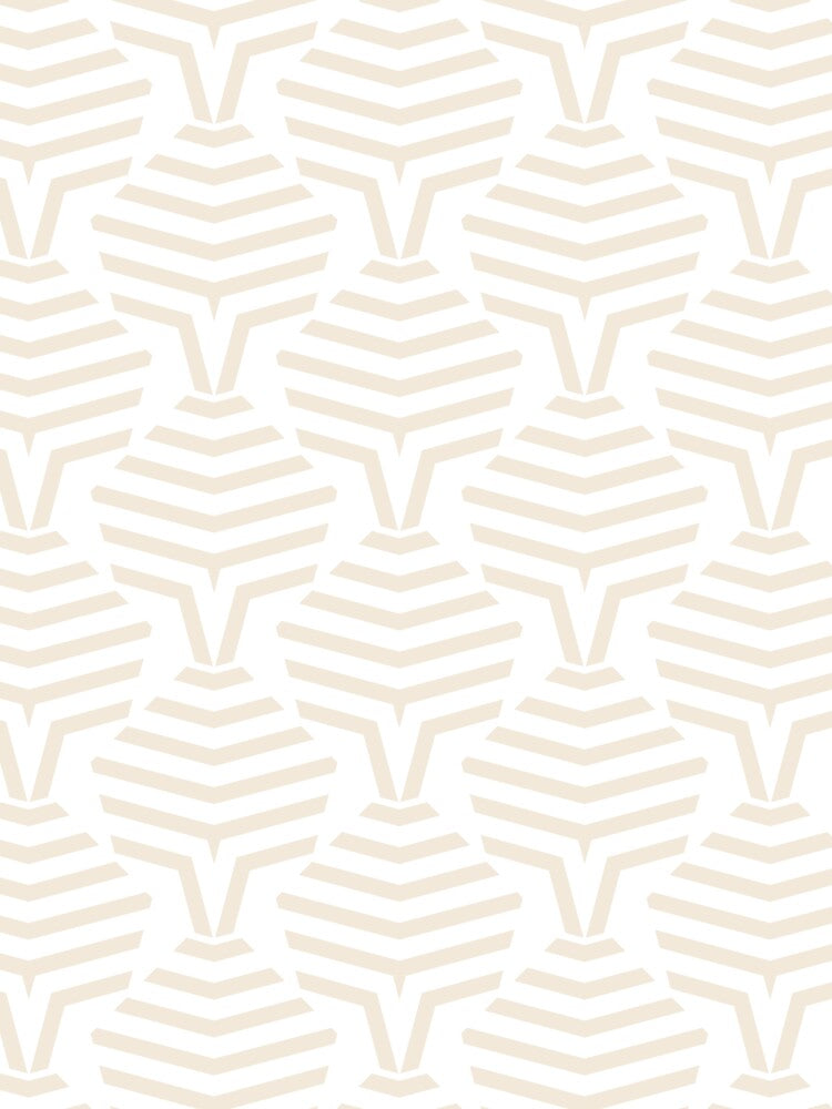 Tan and White Geometric Stripe Shape Pattern Pairs 2022 Popular Color Collector's Item AF-45 - Colour Trends - Shades - Hues by ColorOfTheYears