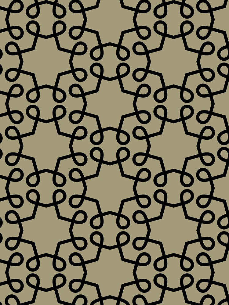 Warm Taupe and Black Swirl Shape Tile Pattern Pairs Dulux 2022 Popular Colour Calming Meadow - Color Trends by ColorOfTheYears