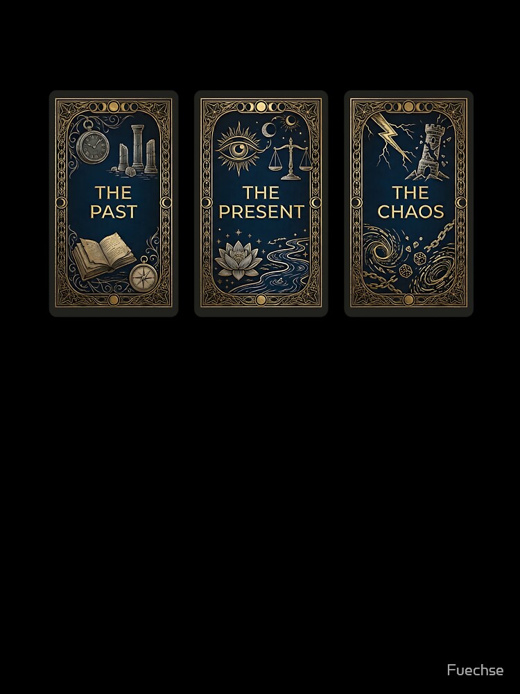 Tarot Card Set Past Present Chaos – Mystical Esoteric & Prediction Design by Fuechse
