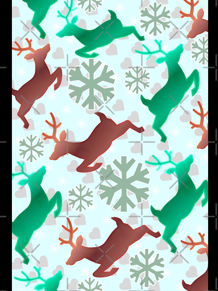 Festive Reindeer Christmas Pattern by HopeAndHustle