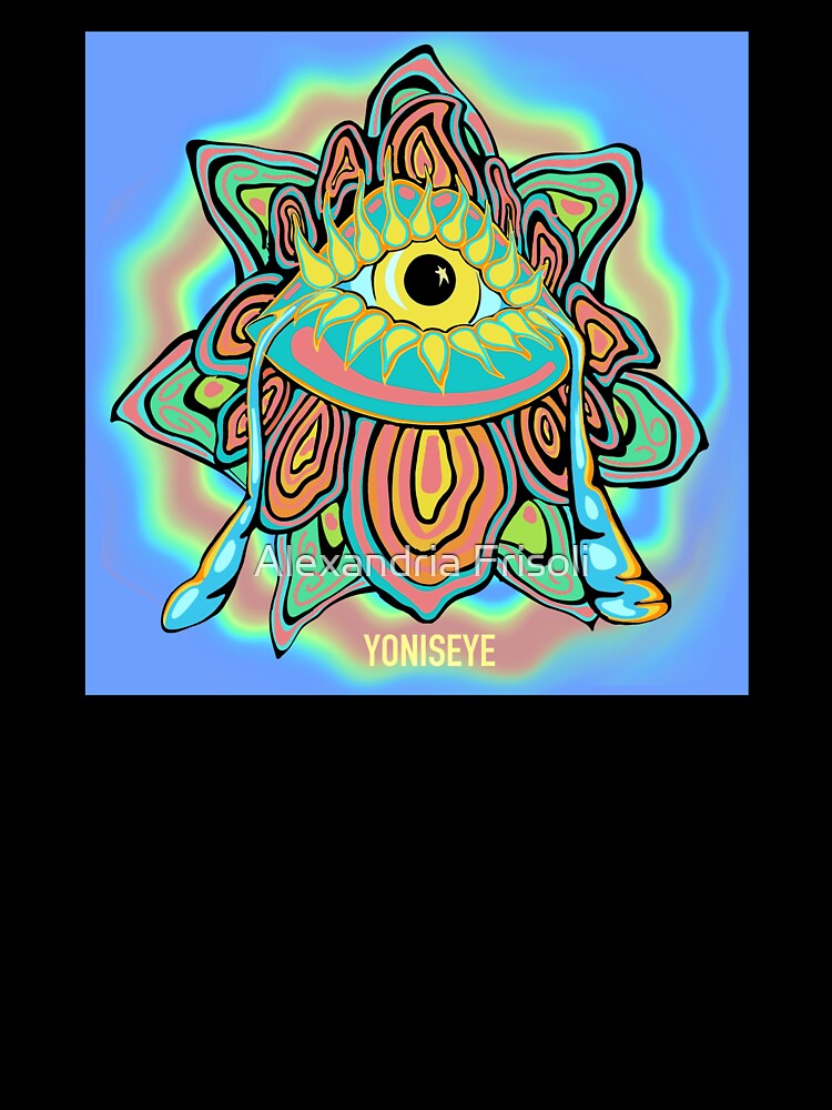 Yoni Rainbow Flower Trip 3/6 (blue vignette) | Yonis Eye | Frisoli by Alexandria Frisoli