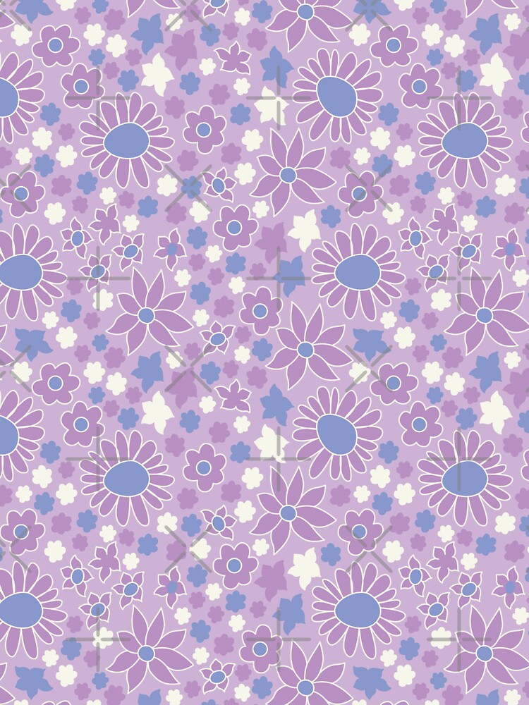 RETRO FLOWER POWER PURPLE by blomastudios