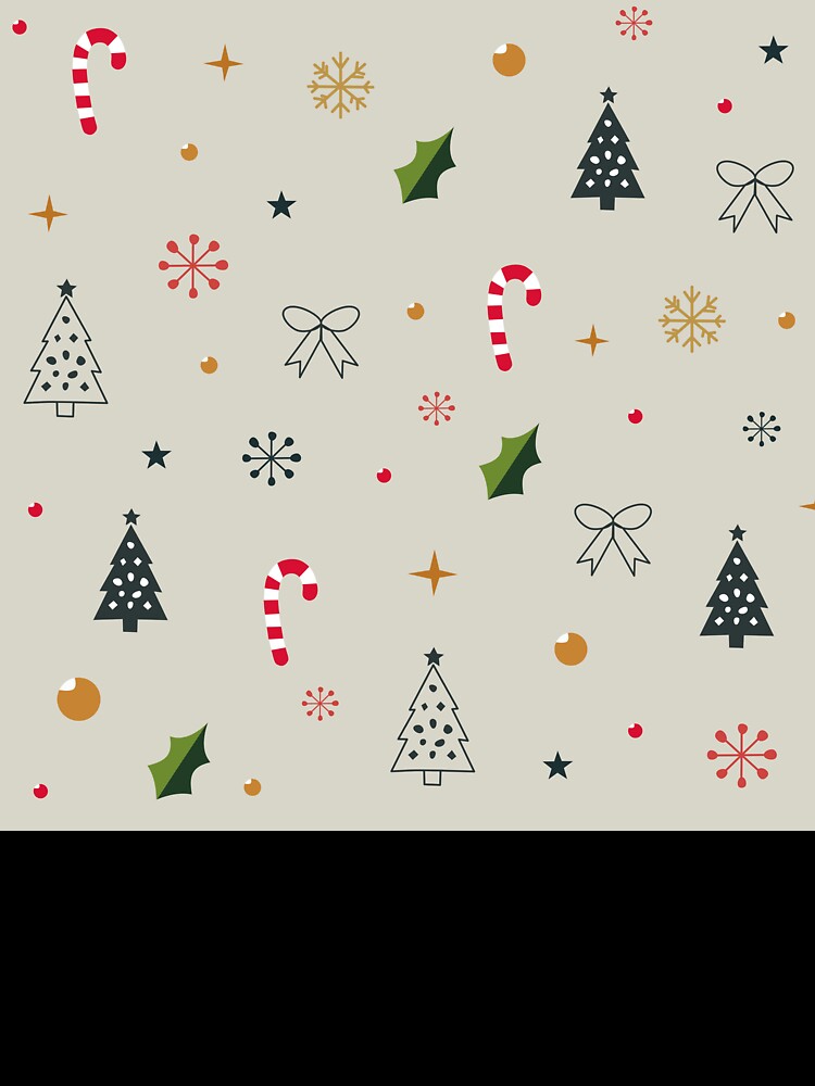 Minimalist Christmas Pattern with Holiday Icons by Lu7u