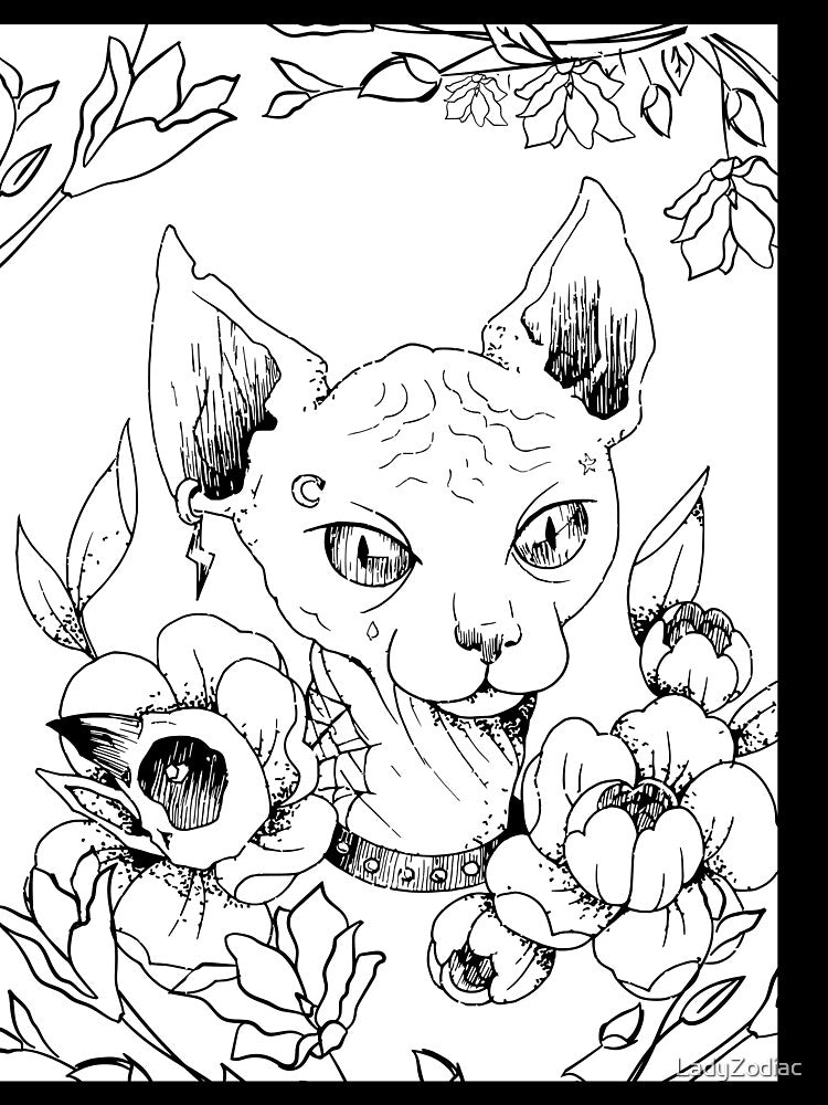 Steampunk Cat In The Garden Of Bones by LadyZodiac