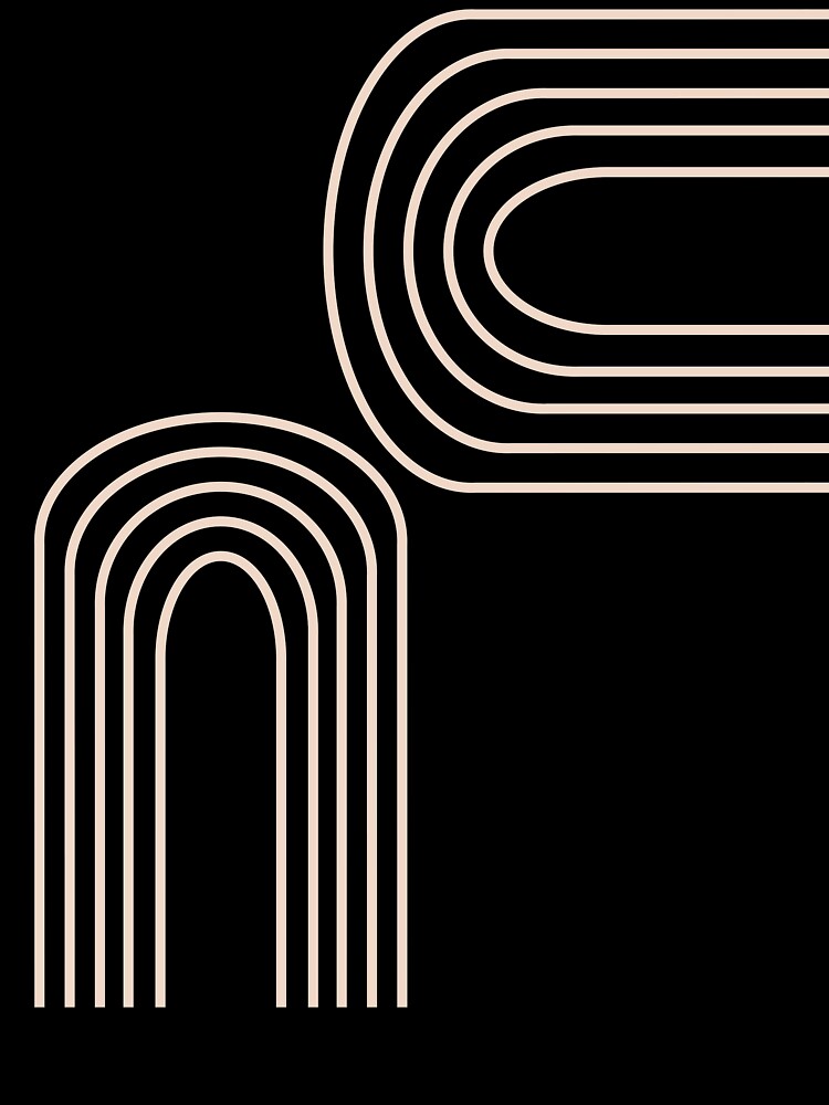Minimalist Curved Line Art by JuneJournal