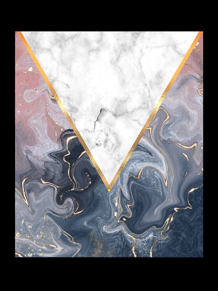 Marble pyramid (Pink and Navy Blue) by MindedInc