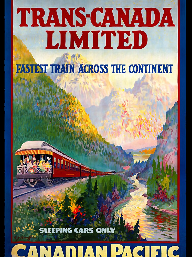 Vintage Travel Poster Canada Trans Canada Limited Canadian Pacific by Lazarz8