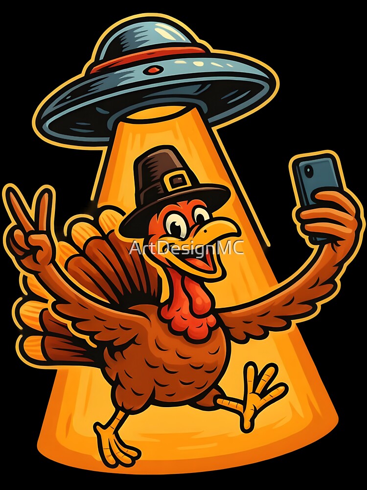 Alien Turkey UFO Selfie by ArtDesignMC
